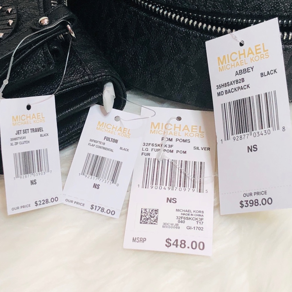 4PCS Michael Kors Abbey Backpack Wallet Clutch Pom - Picture 8 of 8